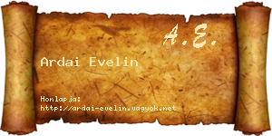 Ardai Evelin névjegykártya